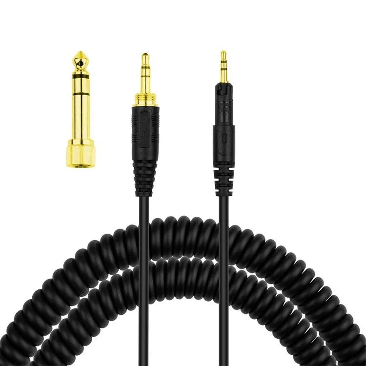 ZS0088 كابل صوت سماعة رأس نابض لسماعات Audio-Technica ATH-M50X / ATH-M40X، طول الكابل: 1.4م-3م، ZS0088