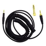 ZS0088 كابل صوت سماعة رأس نابض لسماعات Audio-Technica ATH-M50X / ATH-M40X، طول الكابل: 1.4م-3م، ZS0088