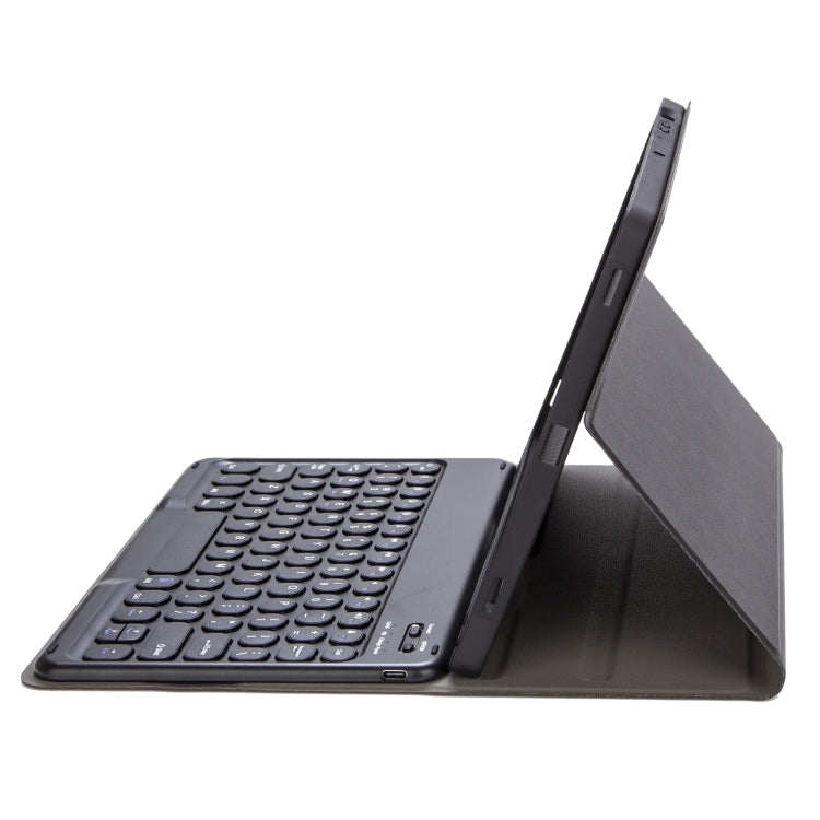 لحافظة جهاز iPad 11 2025 / الجيل العاشر 10.9 2022 YA10B بلوحة مفاتيح بلوتوث بنسيج جلد الحمل مع فتحة قلم، YA10B