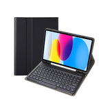 لحافظة جهاز iPad 11 2025 / الجيل العاشر 10.9 2022 YA10B بلوحة مفاتيح بلوتوث بنسيج جلد الحمل مع فتحة قلم، YA10B