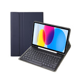 لحافظة جهاز iPad 11 2025 / الجيل العاشر 10.9 2022 YA10B بلوحة مفاتيح بلوتوث بنسيج جلد الحمل مع فتحة قلم، YA10B