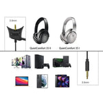 ZS0217 كابل سماعة ألعاب مع إلغاء الضوضاء لسماعات BOSE QC35I / QC35II