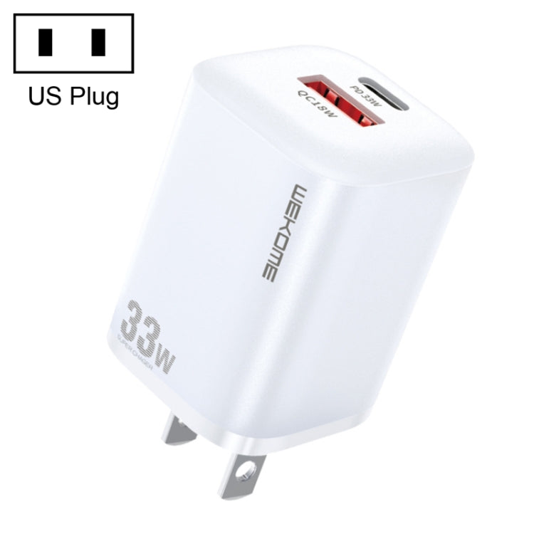 شاحن سريع من سلسلة الطاقة WK WP-U140 بقوة 33 واط USB+USB-C/Type-C، المواصفات: قابس الولايات المتحدة، 33 واط قابس الولايات المتحدة