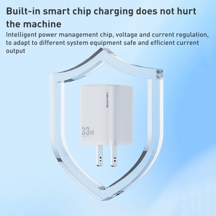 شاحن سريع من سلسلة الطاقة WK WP-U140 بقوة 33 واط USB+USB-C/Type-C، المواصفات: قابس الولايات المتحدة، 33 واط قابس الولايات المتحدة