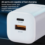 شاحن سريع من سلسلة الطاقة WK WP-U140 بقوة 33 واط USB+USB-C/Type-C، المواصفات: قابس الولايات المتحدة، 33 واط قابس الولايات المتحدة