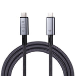 كابل فيديو USB-C/Type-C إلى USB-C/Type-C بسرعة 10Gbps 8K متوافق مع USB 3.2، الطول: 1م، 10Gbps Type-C إلى Type-C