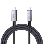 كابل فيديو USB-C/Type-C إلى USB-C/Type-C بسرعة 40Gbps 8K متوافق مع USB 4، الطول: 1م، 40Gbps Type-C إلى Type-C
