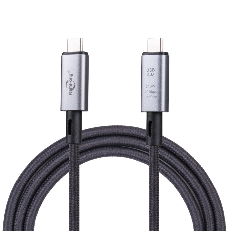كابل فيديو USB-C/Type-C إلى USB-C/Type-C بسرعة 40Gbps 8K متوافق مع USB 4، الطول: 1م، 40Gbps Type-C إلى Type-C