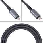 كابل فيديو USB-C/Type-C إلى USB-C/Type-C بسرعة 40Gbps 8K متوافق مع USB 4، الطول: 1م، 40Gbps Type-C إلى Type-C