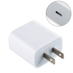 محول طاقة شحن سريع PD بقوة 20 واط تايب-سي / USB-C، قابس أمريكي، قابس أمريكي 20 واط 0.5 أمبير، قابس أوروبي 20 واط