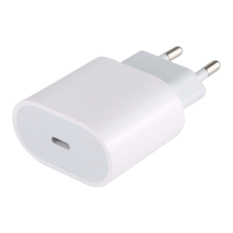 محول طاقة شحن سريع PD بقوة 20 واط تايب-سي / USB-C، قابس أمريكي، قابس أمريكي 20 واط 0.5 أمبير، قابس أوروبي 20 واط