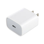 محول طاقة شحن سريع PD بقوة 20 واط تايب-سي / USB-C، قابس أمريكي، قابس أمريكي 20 واط 0.5 أمبير، قابس أوروبي 20 واط