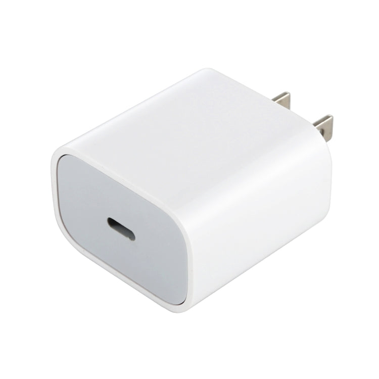 محول طاقة شحن سريع PD بقوة 20 واط تايب-سي / USB-C، قابس أمريكي، قابس أمريكي 20 واط 0.5 أمبير، قابس أوروبي 20 واط