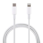 كابل شحن سريع PD بقوة 20 واط 9 فولت/2 أمبير USB-C / Type-C إلى 8 دبابيس لأجهزة iPhone و iPad، طول الكابل: 1 م