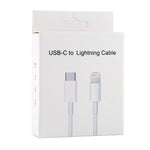 كابل شحن سريع PD بقوة 20 واط 9 فولت/2 أمبير USB-C / Type-C إلى 8 دبابيس لأجهزة iPhone و iPad، طول الكابل: 1 م