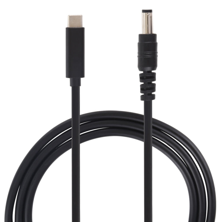 كابل شحن طاقة لابتوب USB-C / Type-C إلى 5.5 × 2.1 مم، طول الكابل: حوالي 1.5 متر، Type-C إلى 5.5 × 2.1 مم