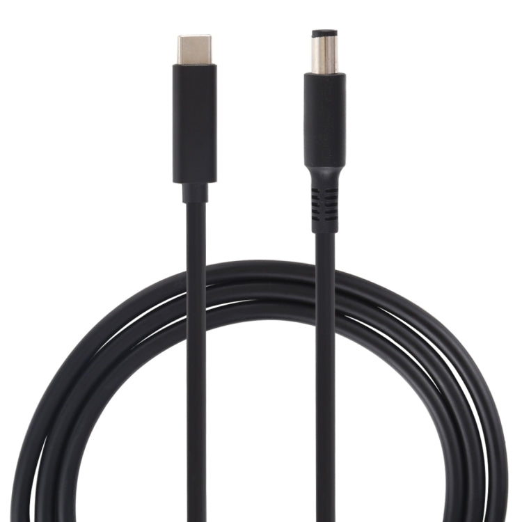 كابل شحن طاقة لابتوب ديل USB-C / Type-C إلى 7.4 × 5.0 مم، طول الكابل: حوالي 1.5 متر، Type-C إلى 7.4 × 5.0 مم لابتوب ديل