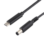 كابل شحن طاقة لابتوب ديل USB-C / Type-C إلى 7.4 × 5.0 مم، طول الكابل: حوالي 1.5 متر، Type-C إلى 7.4 × 5.0 مم لابتوب ديل