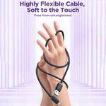 JOYROOM S-AL012A14 سلسلة متعددة الألوان، كابل شحن سريع وبيانات USB بقوة 2.4A من USB إلى 8 دبابيس، الطول: 1.2م، USB إلى 8 دبابيس