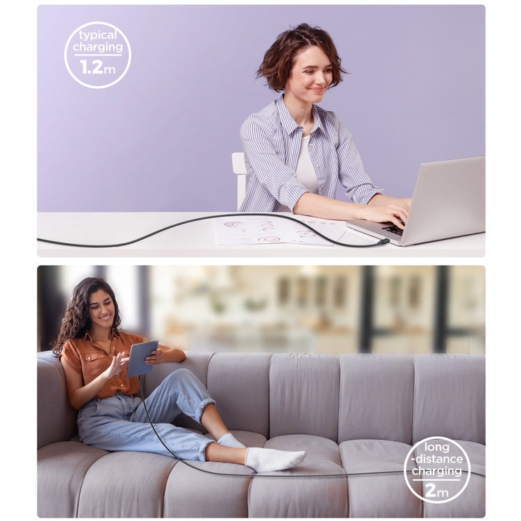 JOYROOM S-AL012A14 سلسلة متعددة الألوان، كابل شحن سريع وبيانات USB بقوة 2.4A من USB إلى 8 دبابيس، الطول: 1.2م، USB إلى 8 دبابيس