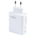 شاحن متعدد المنافذ 120 واط مزدوج PD Type-C + 3 منافذ USB، قابس الاتحاد الأوروبي، قابس الاتحاد الأوروبي