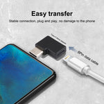 محول شحن USB-C / Type-C ذكر إلى 8 دبابيس أنثى بزاوية، USB-C / Type-C ذكر إلى 8 دبابيس أنثى