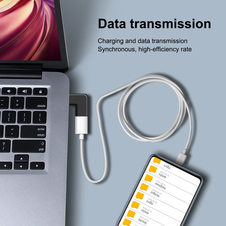 محول شحن USB-C / Type-C ذكر إلى 8 دبابيس أنثى بزاوية، USB-C / Type-C ذكر إلى 8 دبابيس أنثى