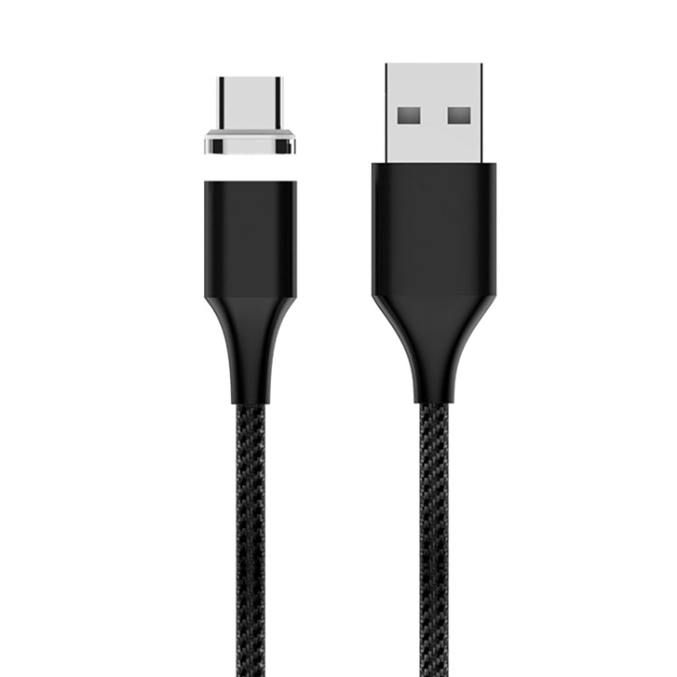 M11 كابل بيانات مغناطيسي مضفر من النايلون USB إلى USB-C / Type-C بقوة 5A، طول الكابل: 1م، USB-C / Type-C