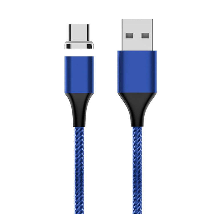 M11 كابل بيانات مغناطيسي مضفر من النايلون USB إلى USB-C / Type-C بقوة 5A، طول الكابل: 2م، USB-C / Type-C