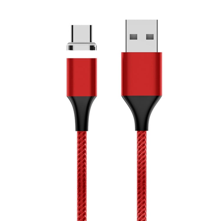 M11 كابل بيانات مغناطيسي مضفر من النايلون USB إلى USB-C / Type-C بقوة 5A، طول الكابل: 2م، USB-C / Type-C