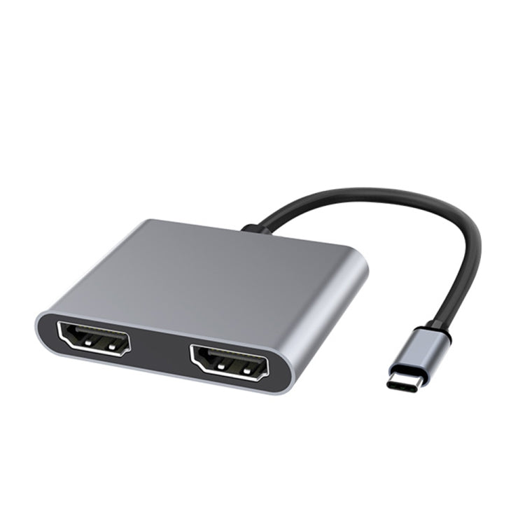 محطة إرساء 2 في 1 USB-C / Type-C متعددة الوظائف إلى HDMI مزدوج HUB