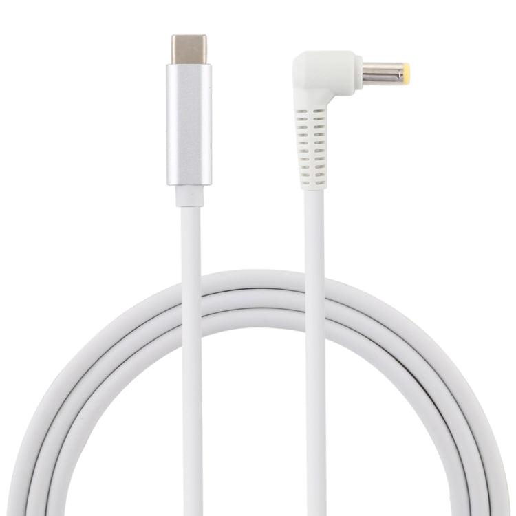 كابل شحن طاقة لابتوب USB-C / Type-C إلى 5.5 × 2.5 مم، طول الكابل: حوالي 1.5 متر، Type-C إلى 5.5 × 2.5 مم (زاوية)