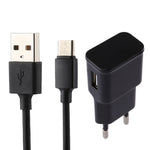 شاحن USB ذكي بتيار 5 فولت 2.1 أمبير مع كابل شحن USB إلى USB-C / تايب-سي بطول 1 متر، قابس أوروبي