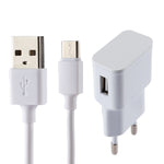 شاحن USB ذكي بتيار 5 فولت 2.1 أمبير مع كابل شحن USB إلى USB-C / تايب-سي بطول 1 متر، قابس أوروبي