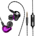 سماعات موسيقى رياضية داخل الأذن QKZ CK9 HiFi بأربع وحدات