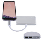 5 in 1 Micro SD + SD + USB 3.0 + USB 2.0 + Micro USB Port to USB-C / Type-C OTG COMBO Adapter Card Reader for Tablet, Smartphone, PC, 5 in 1(Silver), 5 in 1(Gold)