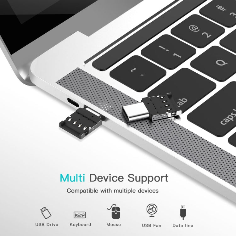 محول موصل OTG صغير من سبائك الألمنيوم USB-C / تايب-سي ذكر إلى USB أنثى