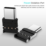 محول موصل OTG صغير من سبائك الألمنيوم USB-C / تايب-سي ذكر إلى USB أنثى