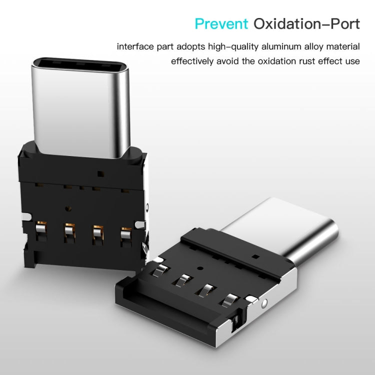 محول موصل OTG صغير من سبائك الألمنيوم USB-C / تايب-سي ذكر إلى USB أنثى