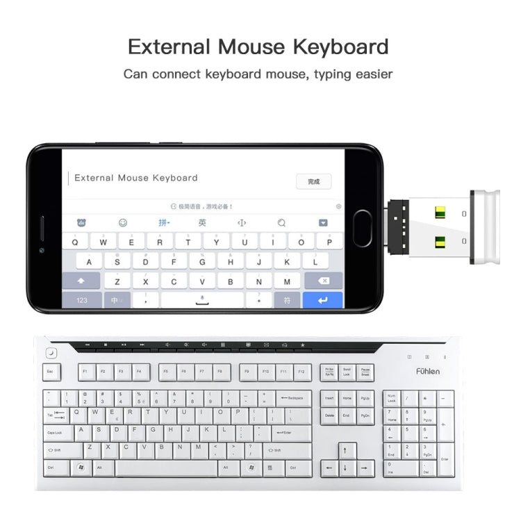 محول موصل OTG صغير من سبائك الألمنيوم USB-C / تايب-سي ذكر إلى USB أنثى