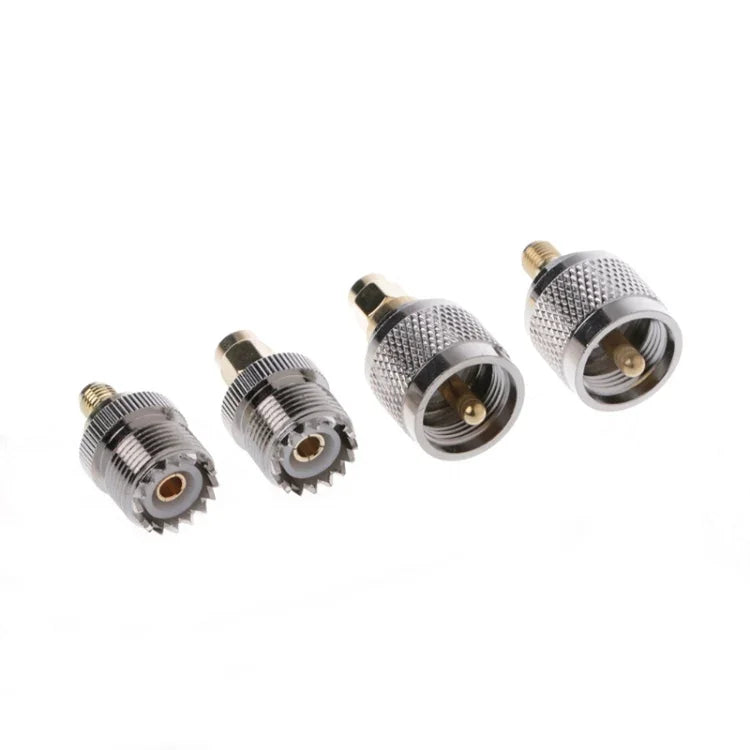 طقم محول A13 مكون من 4 قطع PL259 / SO239 إلى SMA ذكر / أنثى نوع موصل RF