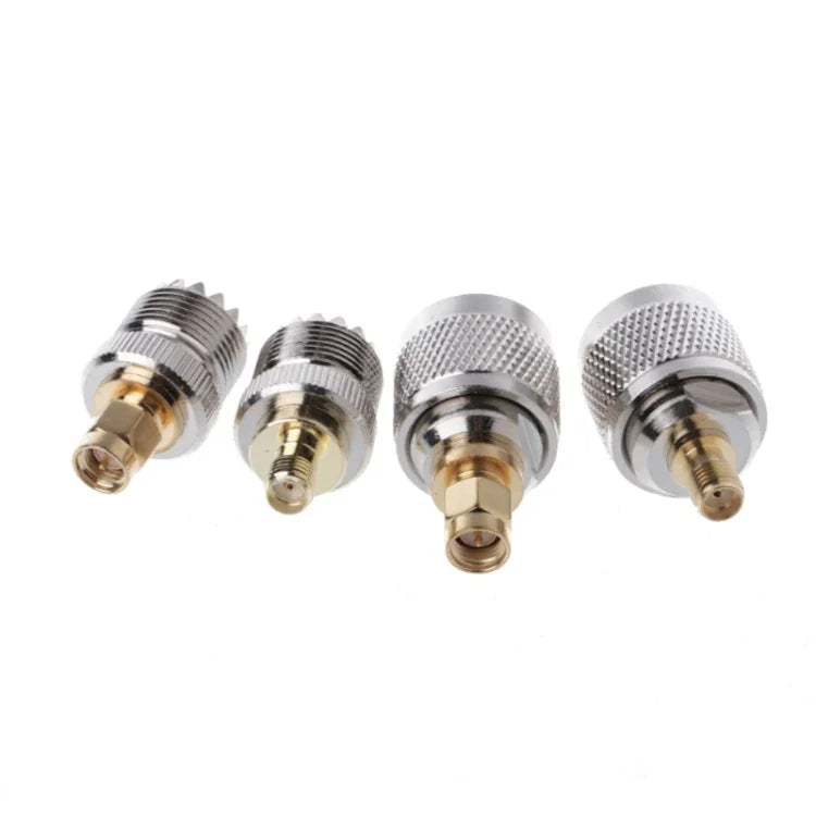 طقم محول A13 مكون من 4 قطع PL259 / SO239 إلى SMA ذكر / أنثى نوع موصل RF