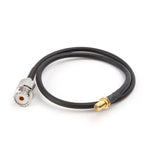 كابل ذيل خنزير RG58 مع موصل أنثى SMA إلى أنثى UHF SO239 PL259، الطول: 50 سم
