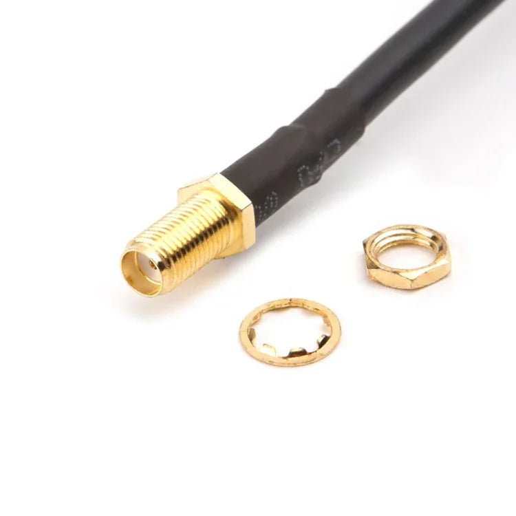 كابل ذيل خنزير RG58 مع موصل أنثى SMA إلى أنثى UHF SO239 PL259، الطول: 50 سم
