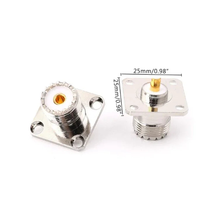 5 قطع محول تركيب غطاء لوحة هيكل بفلانجة أنثى UHF SO239