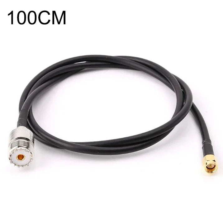 كابل توصيل أنثى UHF إلى ذكر SMA RG58، الطول: 100 سم، الطول: 100 سم