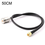 كابل توصيل RG58 UHF أنثى إلى SMA ذكر، الطول: 50سم، الطول: 50سم