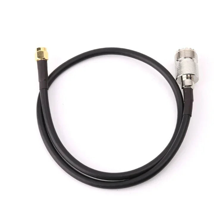 كابل توصيل RG58 UHF أنثى إلى SMA ذكر، الطول: 50سم، الطول: 50سم