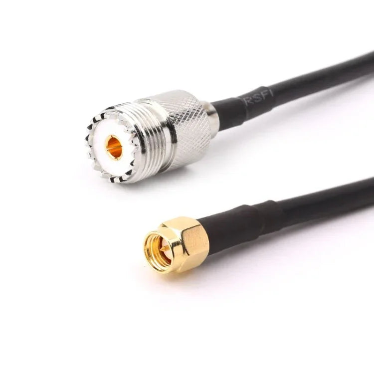 كابل توصيل RG58 UHF أنثى إلى SMA ذكر، الطول: 50سم، الطول: 50سم