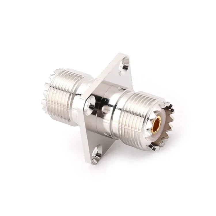 محول موصل RF أنثى UHF SO239 إلى أنثى مع تثبيت لوحة هيكل